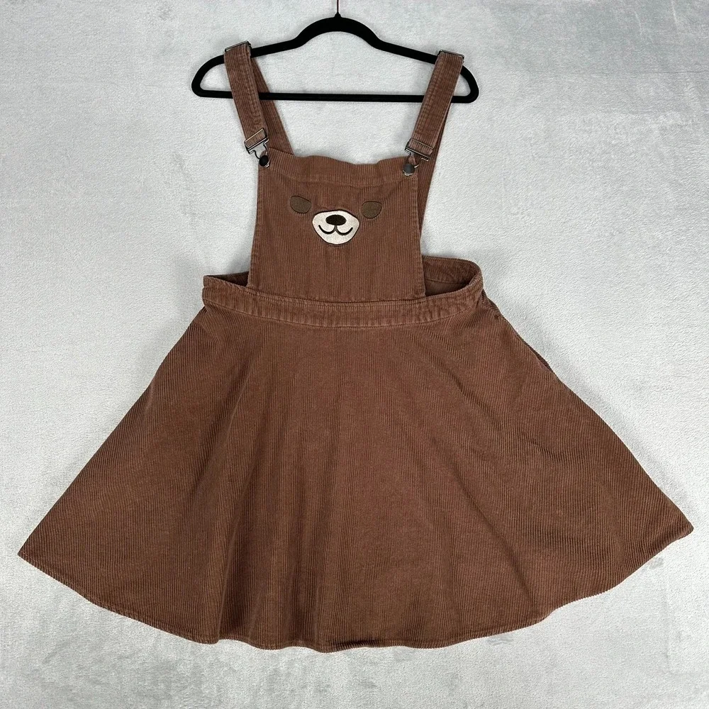 hot topic brown dress Thorn & Fable Brown & Black Checkered Empire Waist Midi Dress